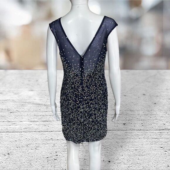 Jovani Fully Beaded Blue Mini Dress - Picture 7 of 9